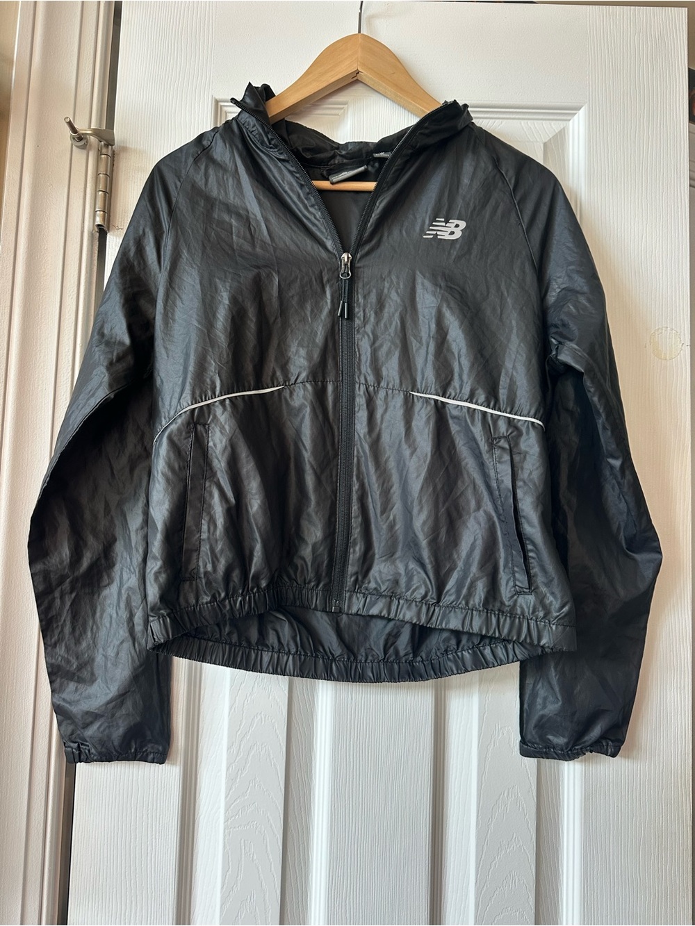 New Balance Black Women’s Hooded Windbreaker Jacket
